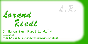 lorand riedl business card